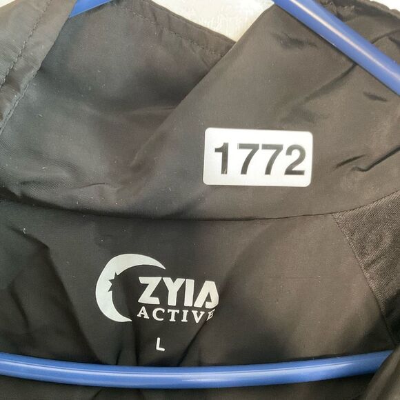 ZYIA Jacket Womens Large Utility Anorak Zip Up Removable Hood Fleece Lined Black - Picture 6 of 11